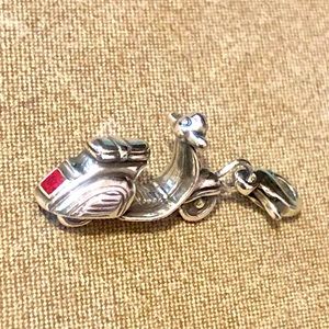 🆕 Brighton Scooter Snap On charm Silver moped Clip on charm Retired